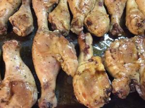 After 10 minutes I basted the legs all over.